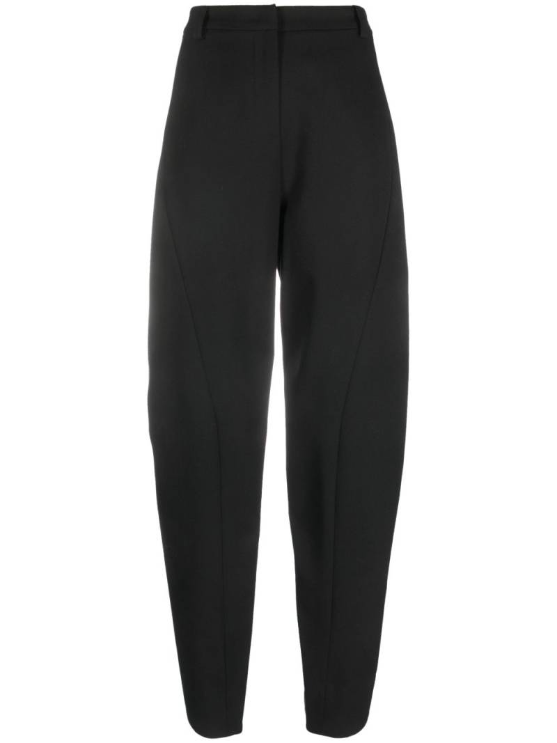 Patrizia Pepe The Essential high-waist tapered trousers - Black von Patrizia Pepe