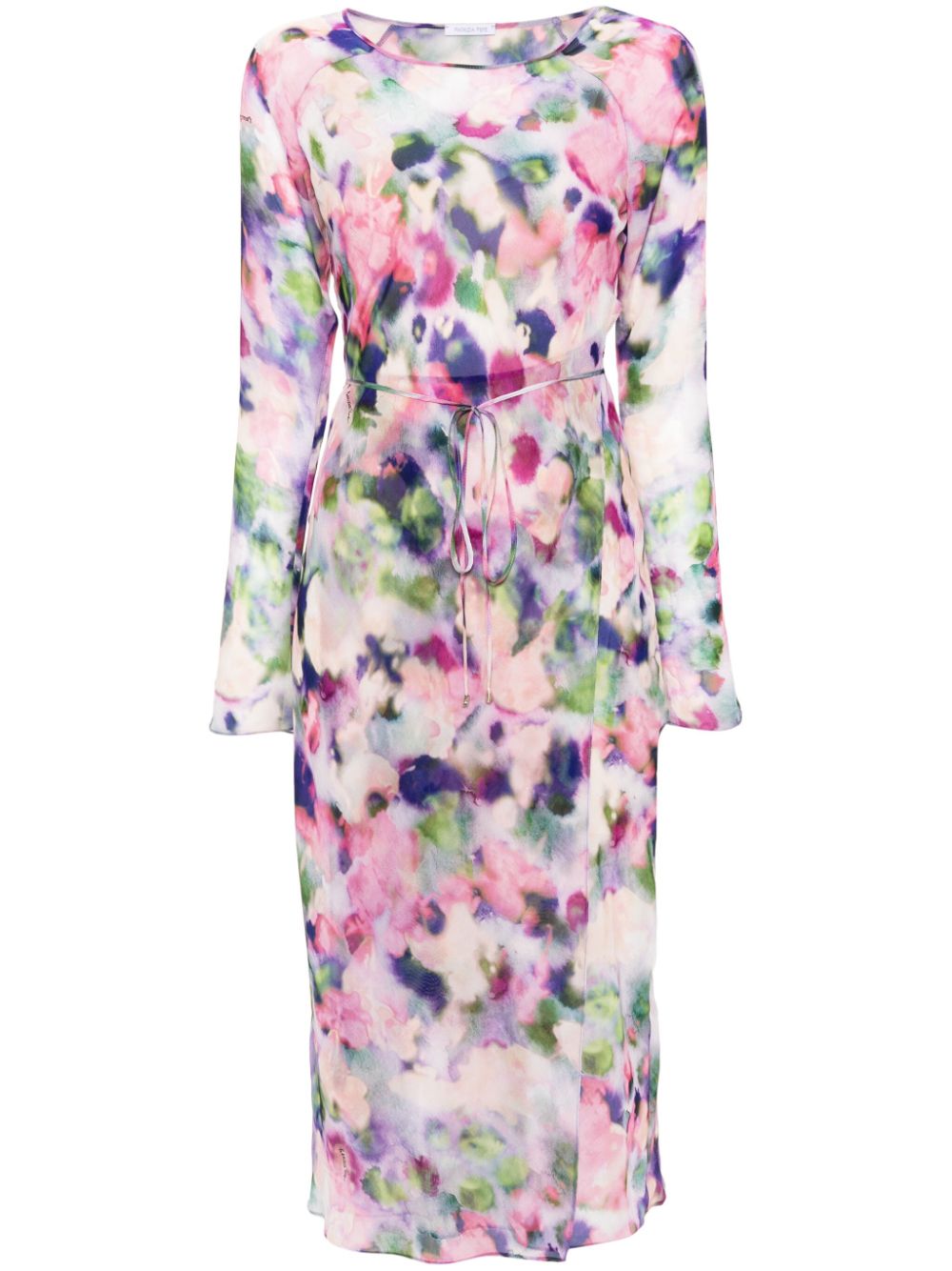 Patrizia Pepe abstract-print chiffon midi dress - Pink von Patrizia Pepe