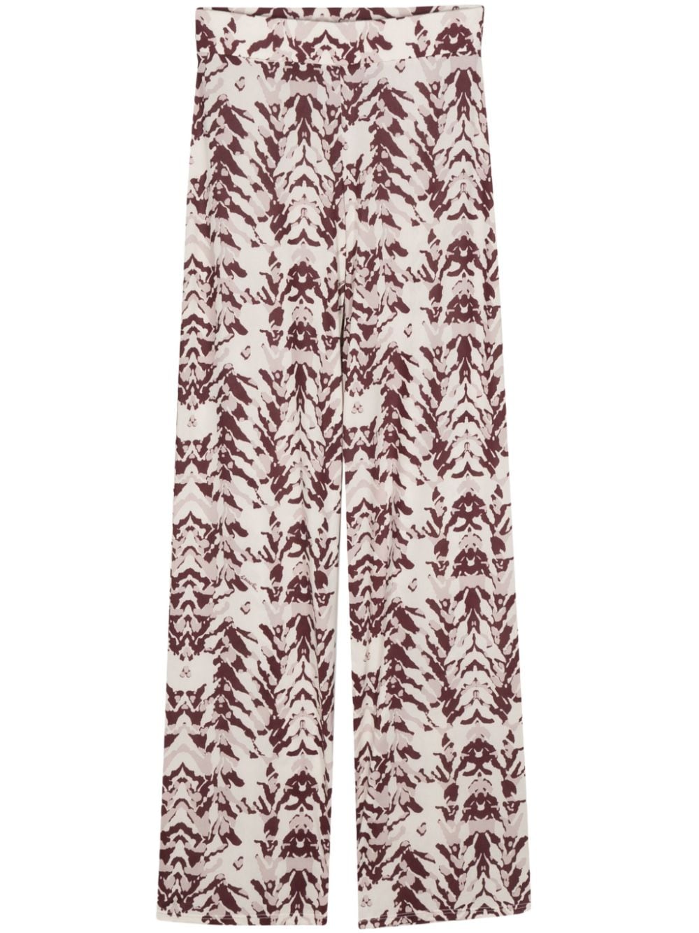 Patrizia Pepe abstract-print straight trousers - Neutrals von Patrizia Pepe