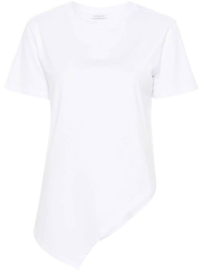 Patrizia Pepe asymmetric-hem cotton T-shirt - White von Patrizia Pepe