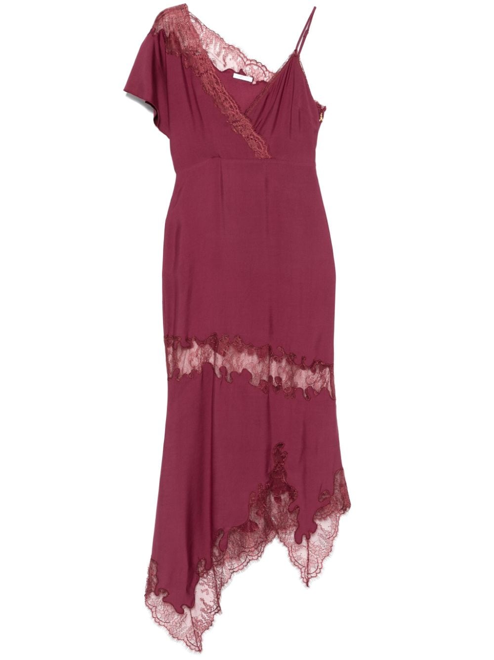 Patrizia Pepe asymmetric maxi dress - Purple von Patrizia Pepe