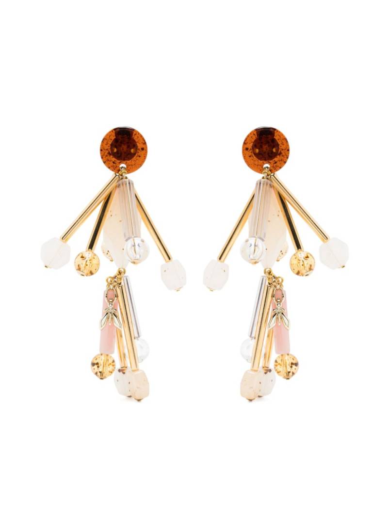 Patrizia Pepe bead-embellished clip-on earrings - Neutrals von Patrizia Pepe