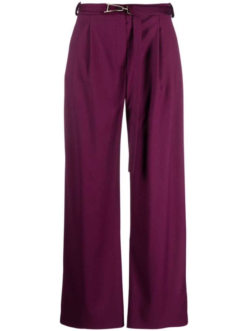 Patrizia Pepe belted palazzo-design trousers - Purple von Patrizia Pepe