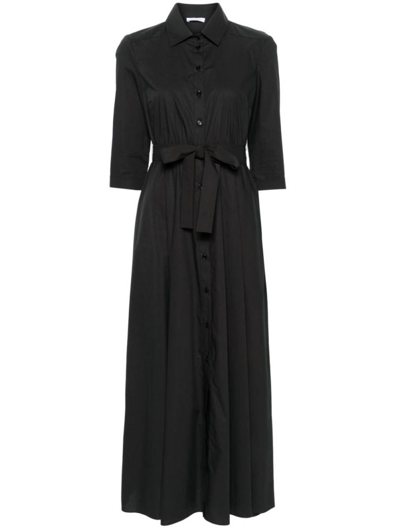 Patrizia Pepe belted poplin shirtdress - Black von Patrizia Pepe