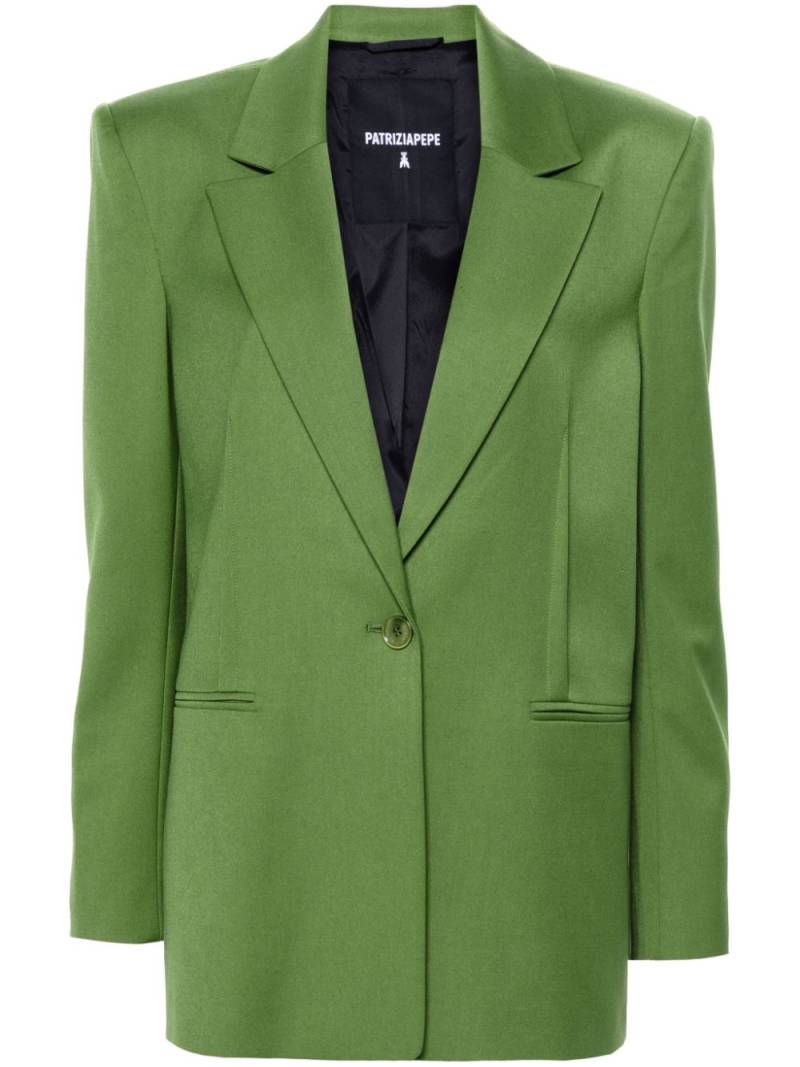 Patrizia Pepe button-up flannel blazer - Green von Patrizia Pepe