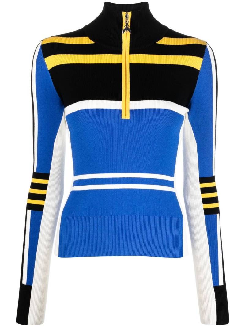 Patrizia Pepe colour-block half-zip jumper - Blue von Patrizia Pepe