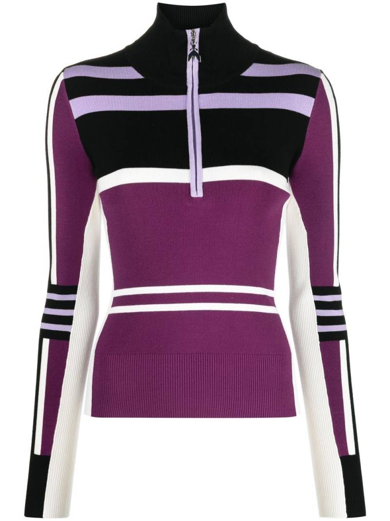 Patrizia Pepe colour-block half-zip jumper - Purple von Patrizia Pepe