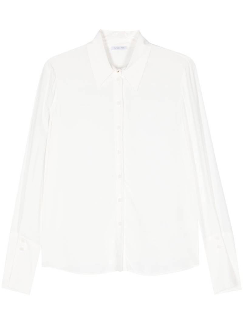 Patrizia Pepe crepe pleated shirt - White von Patrizia Pepe