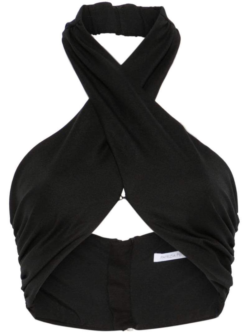 Patrizia Pepe crossover-straps crop top - Black von Patrizia Pepe