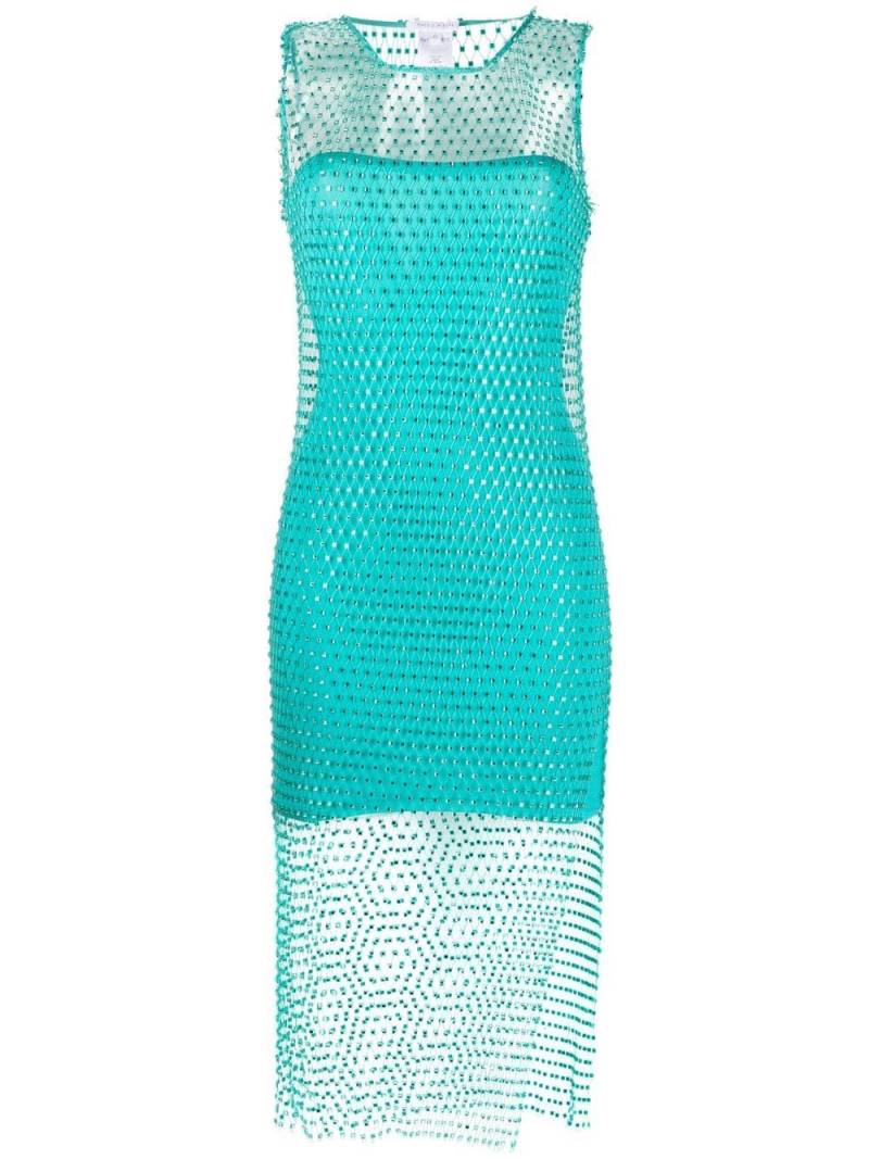 Patrizia Pepe crystal-embellished layered dress - Green von Patrizia Pepe