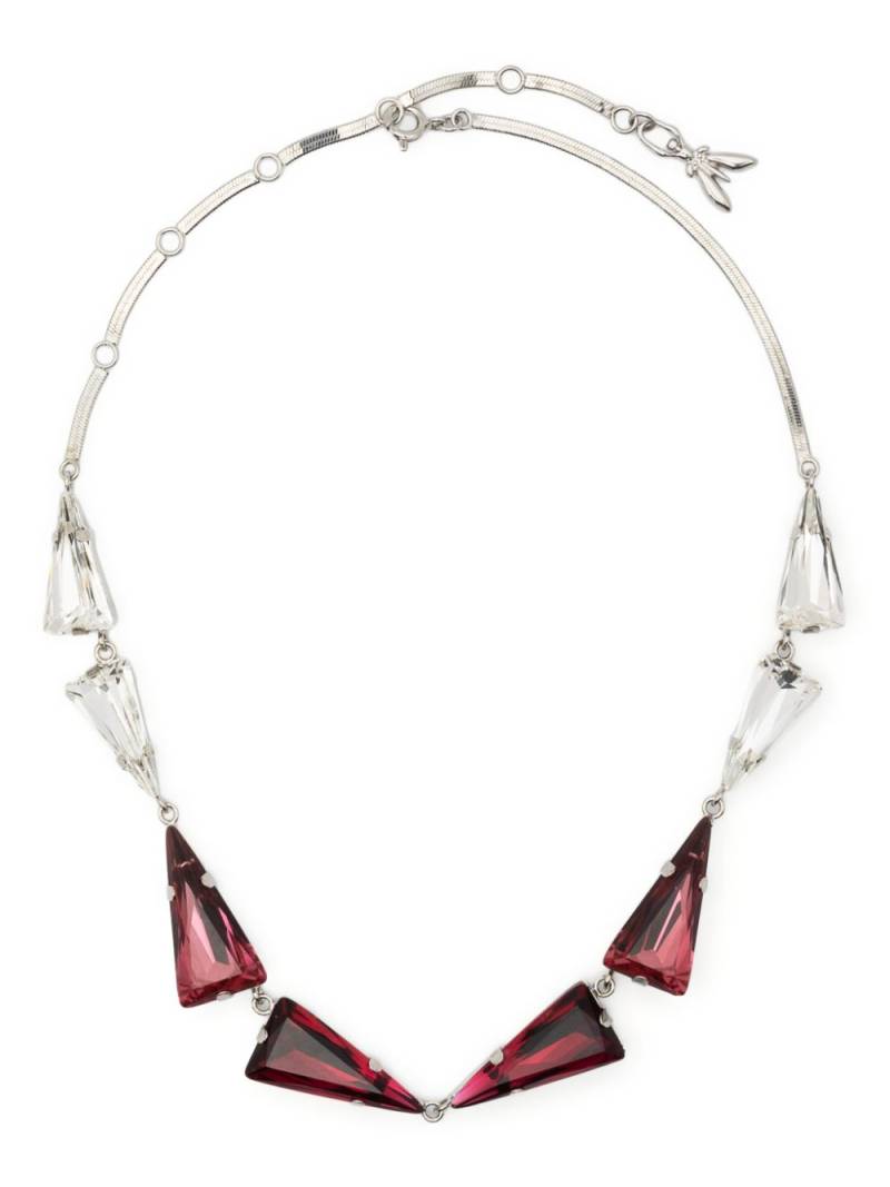 Patrizia Pepe crystal-embellished triangle necklace - Pink von Patrizia Pepe