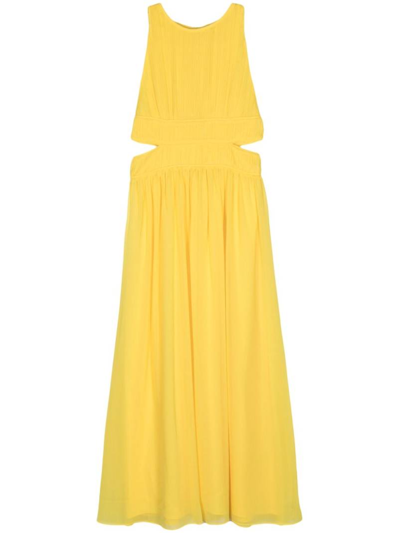 Patrizia Pepe cut-out crepon maxi dress - Yellow von Patrizia Pepe