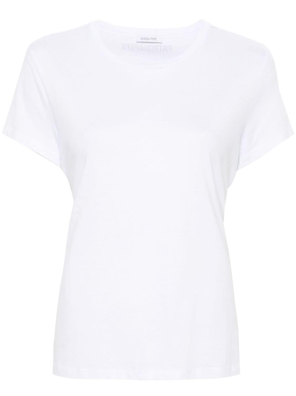 Patrizia Pepe cut-out-detail cotton T-shirt - White von Patrizia Pepe