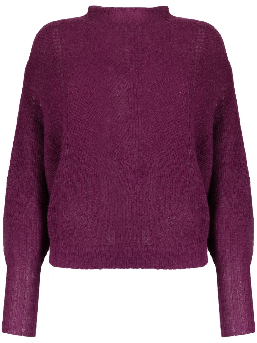 Patrizia Pepe cut-out detail mock-neck jumper - Purple von Patrizia Pepe