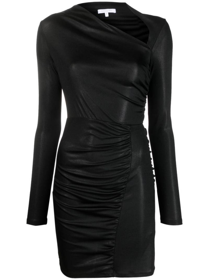 Patrizia Pepe cut-out detail ruched jersey dress - Black von Patrizia Pepe