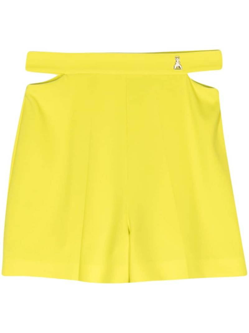 Patrizia Pepe cut-out high-waist shorts - Yellow von Patrizia Pepe