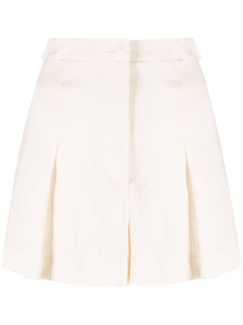 Patrizia Pepe cut-out high-waisted shorts - Neutrals von Patrizia Pepe