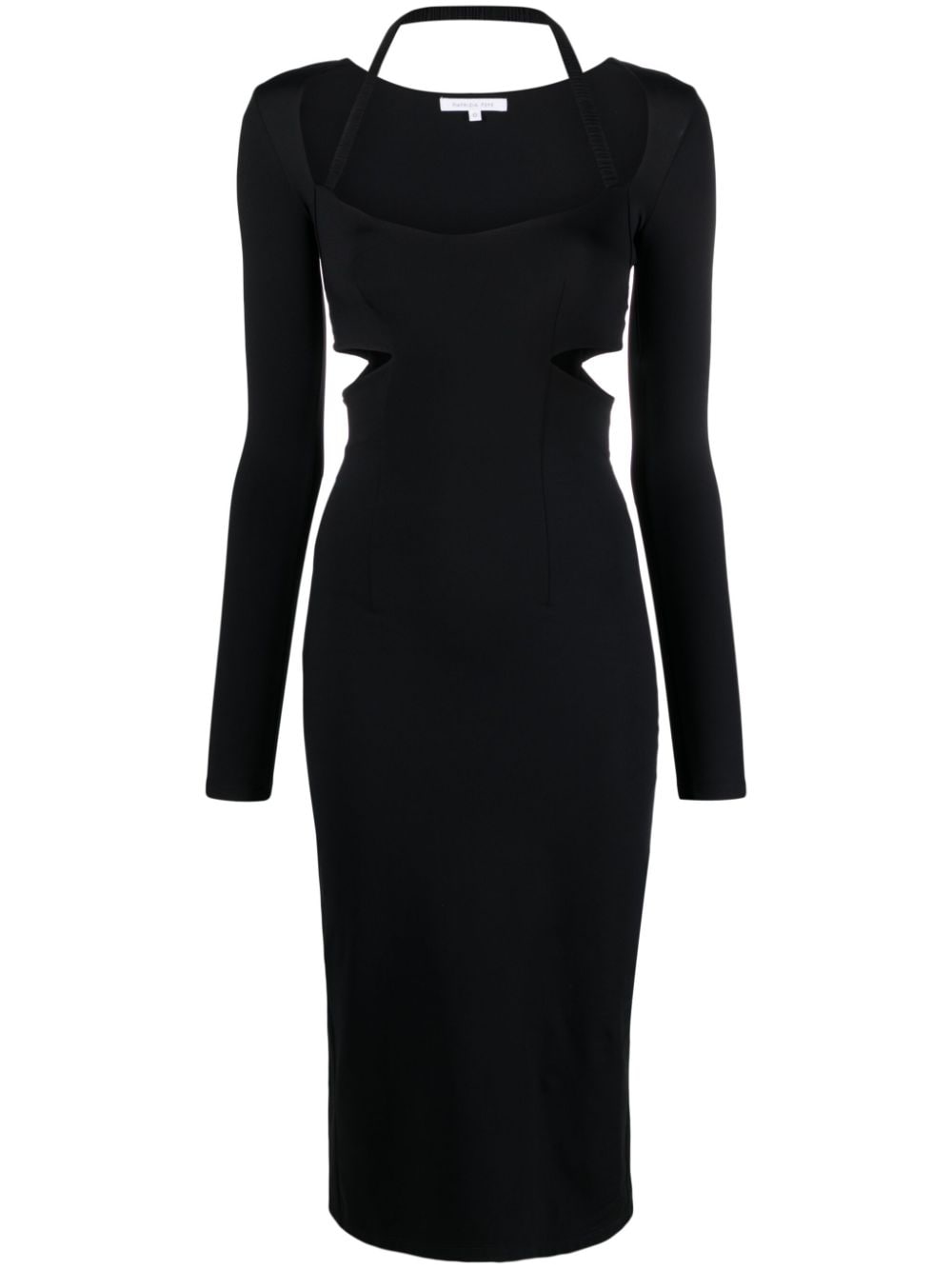 Patrizia Pepe cut-out jersey midi dress - Black von Patrizia Pepe