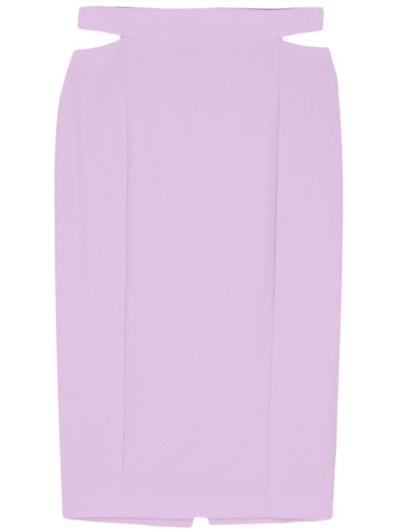 Patrizia Pepe cut-out midi skirt - Purple von Patrizia Pepe