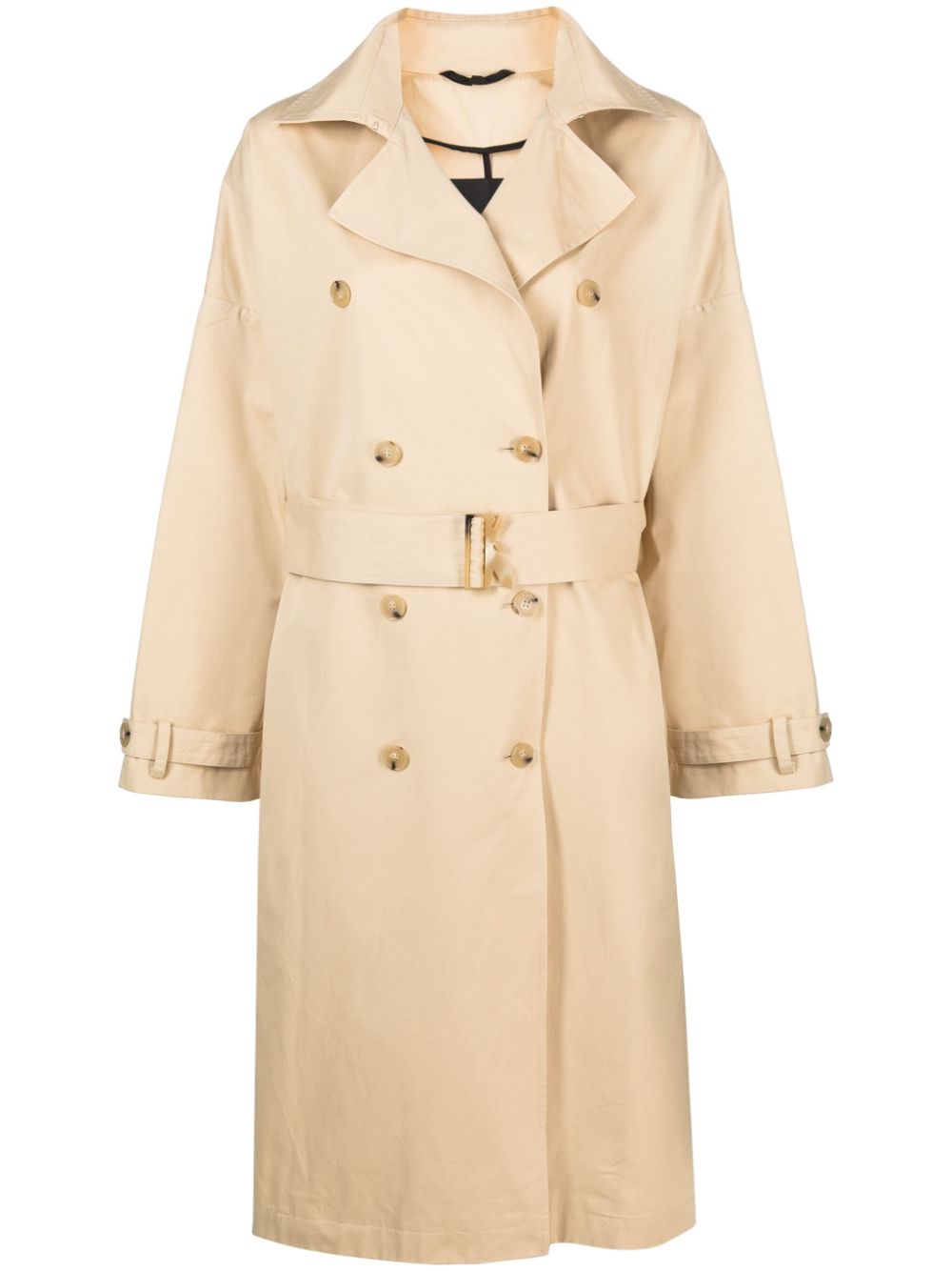 Patrizia Pepe double-breasted cotton coat - Neutrals von Patrizia Pepe