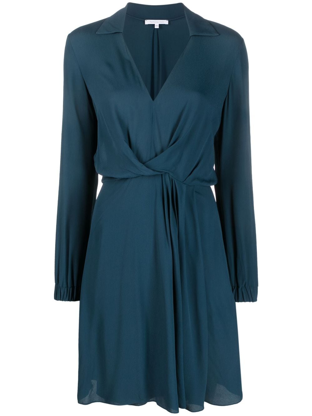 Patrizia Pepe draped crepe midi dress - Blue von Patrizia Pepe