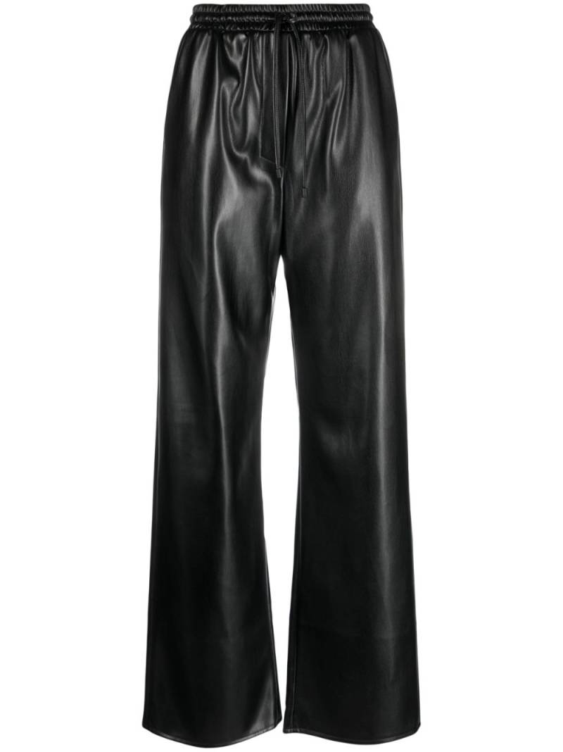 Patrizia Pepe drawstring-waist patent-finish trousers - Black von Patrizia Pepe