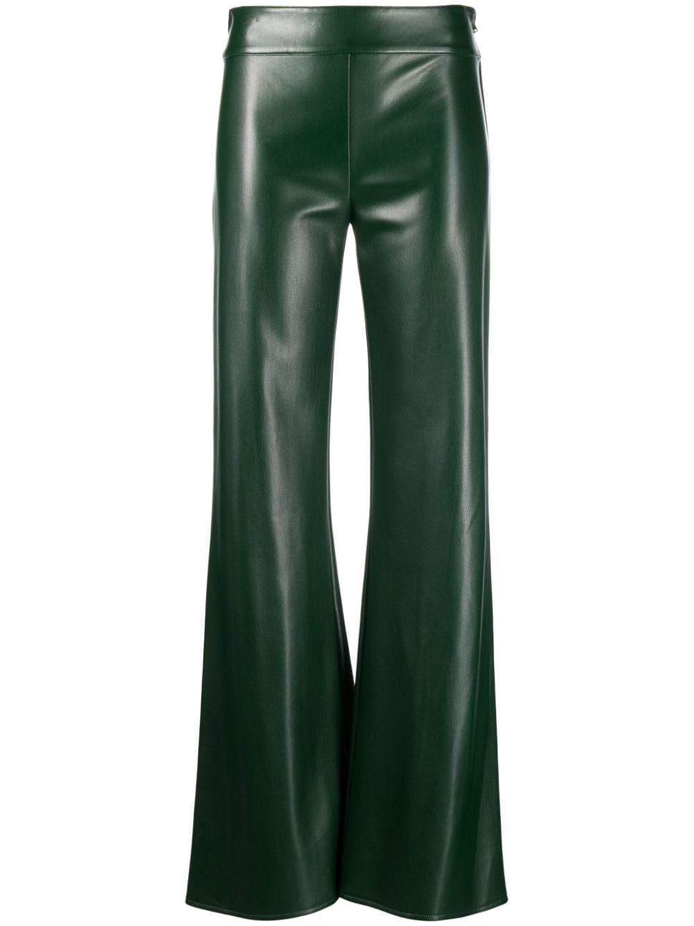 Patrizia Pepe faux-leather mid-rise straight-leg trousers - Green von Patrizia Pepe