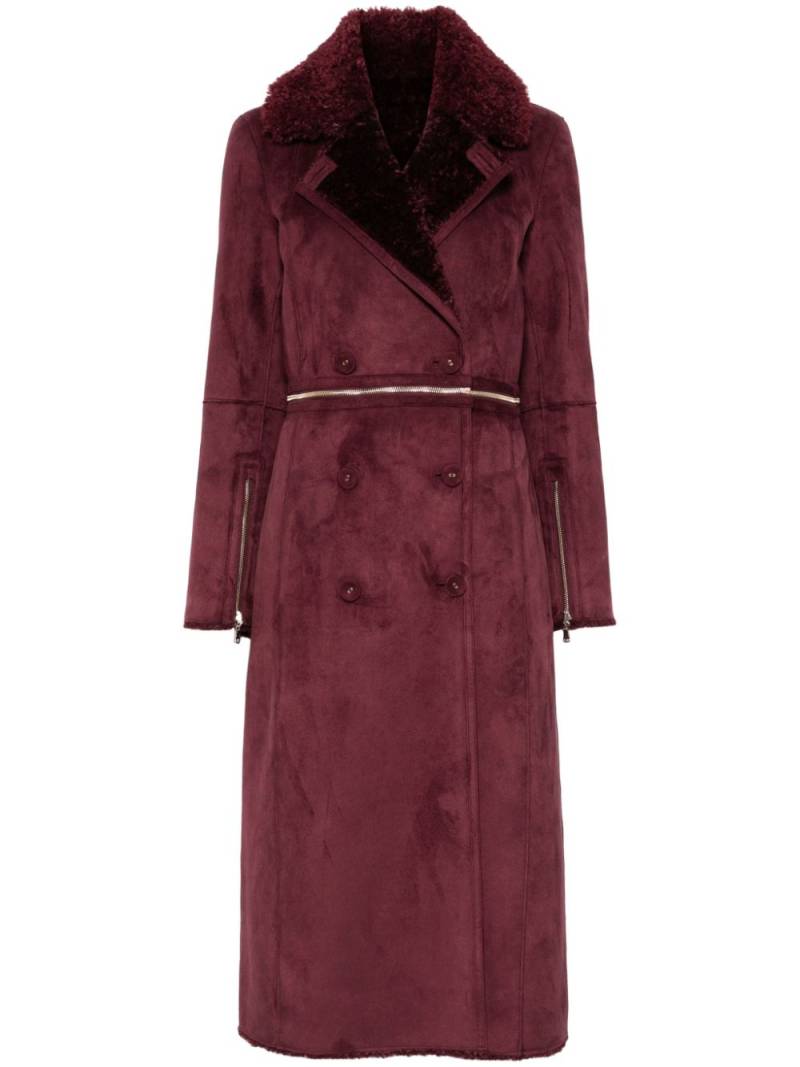 Patrizia Pepe faux-suede coat - Red von Patrizia Pepe