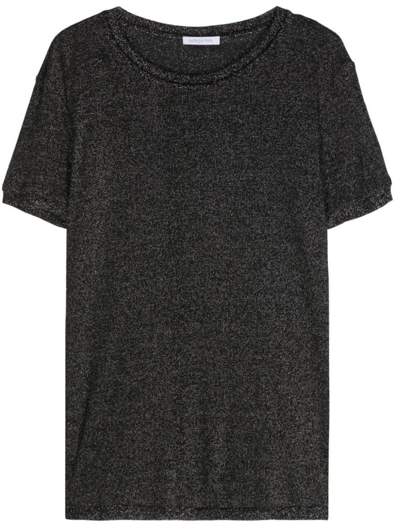 Patrizia Pepe fine-knit T-shirt - Black von Patrizia Pepe