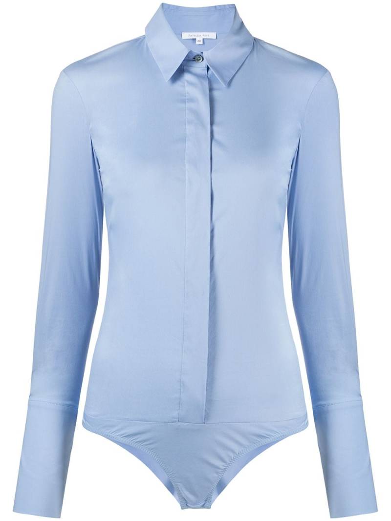 Patrizia Pepe fitted shirt bodysuit - Blue von Patrizia Pepe