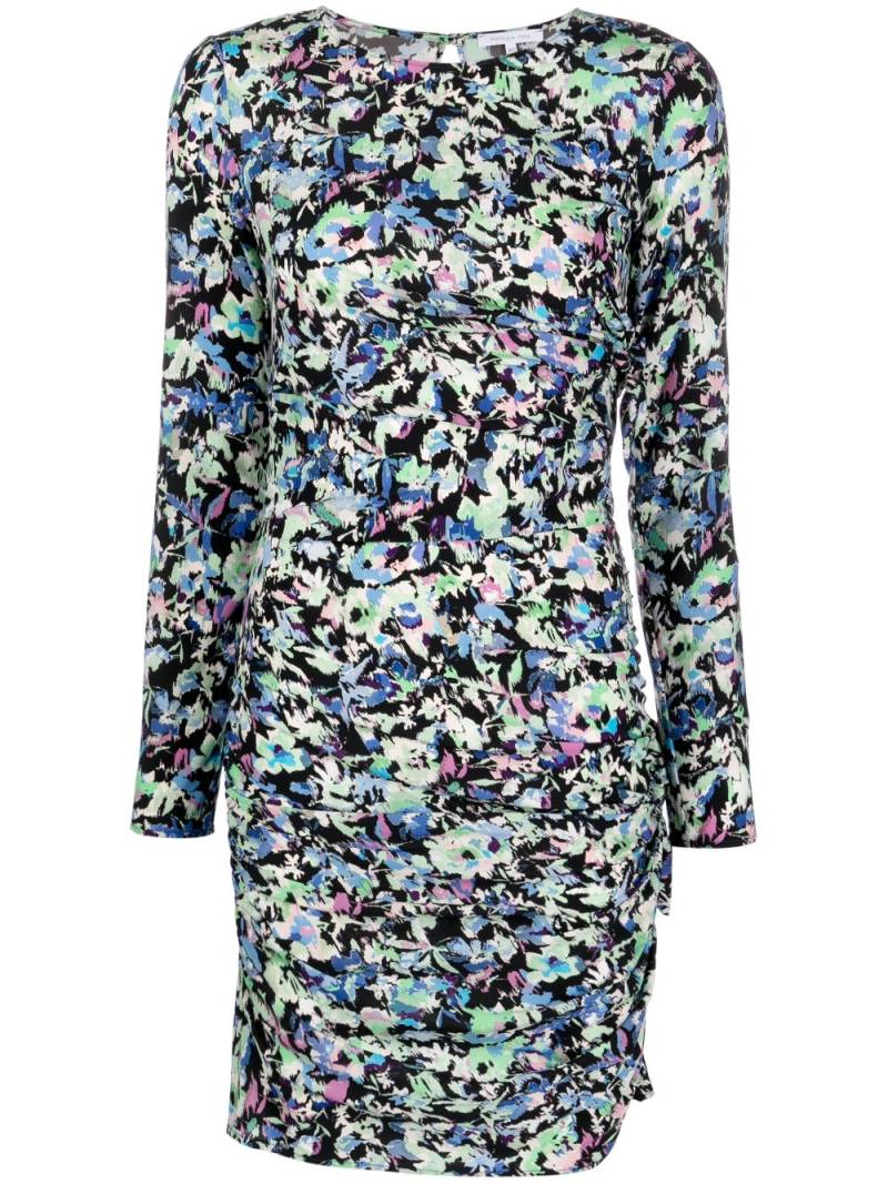 Patrizia Pepe floral-print ruched dress - Blue von Patrizia Pepe