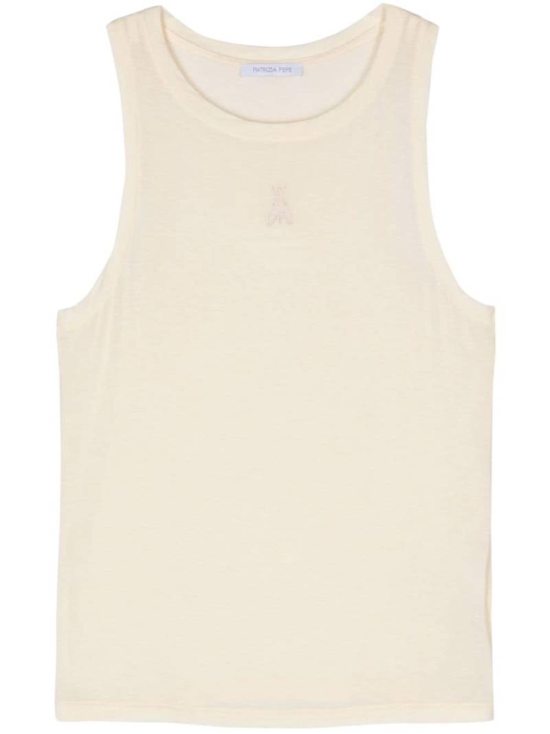 Patrizia Pepe fly-embroidered tank top - Neutrals von Patrizia Pepe