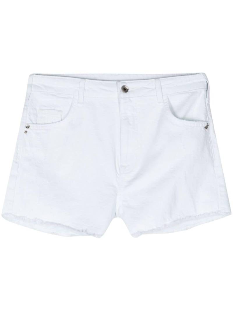 Patrizia Pepe frayed denim shorts - White von Patrizia Pepe