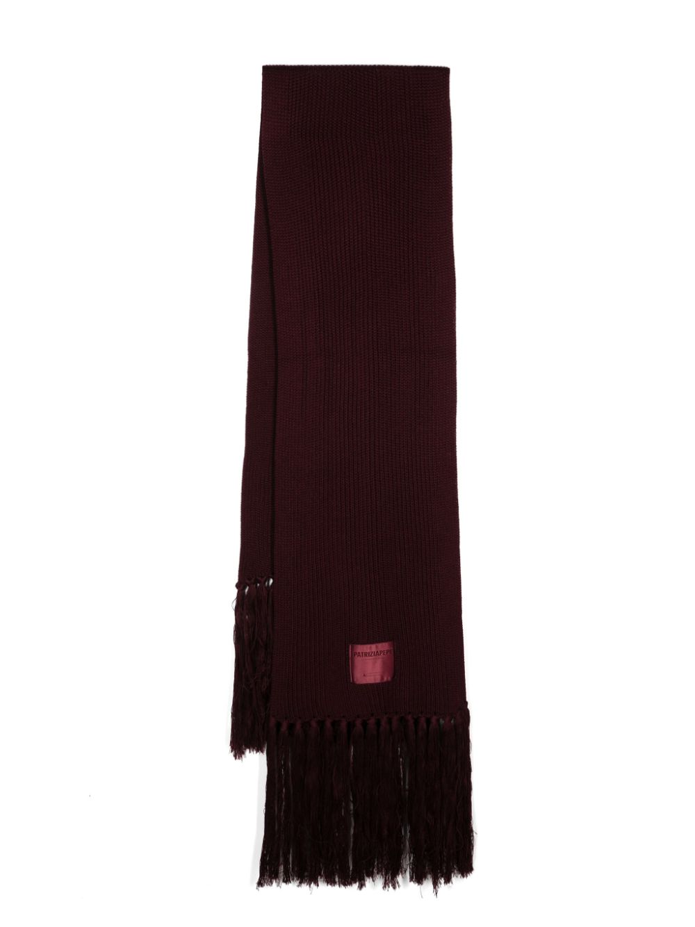 Patrizia Pepe fringed knitted scarf - Purple von Patrizia Pepe