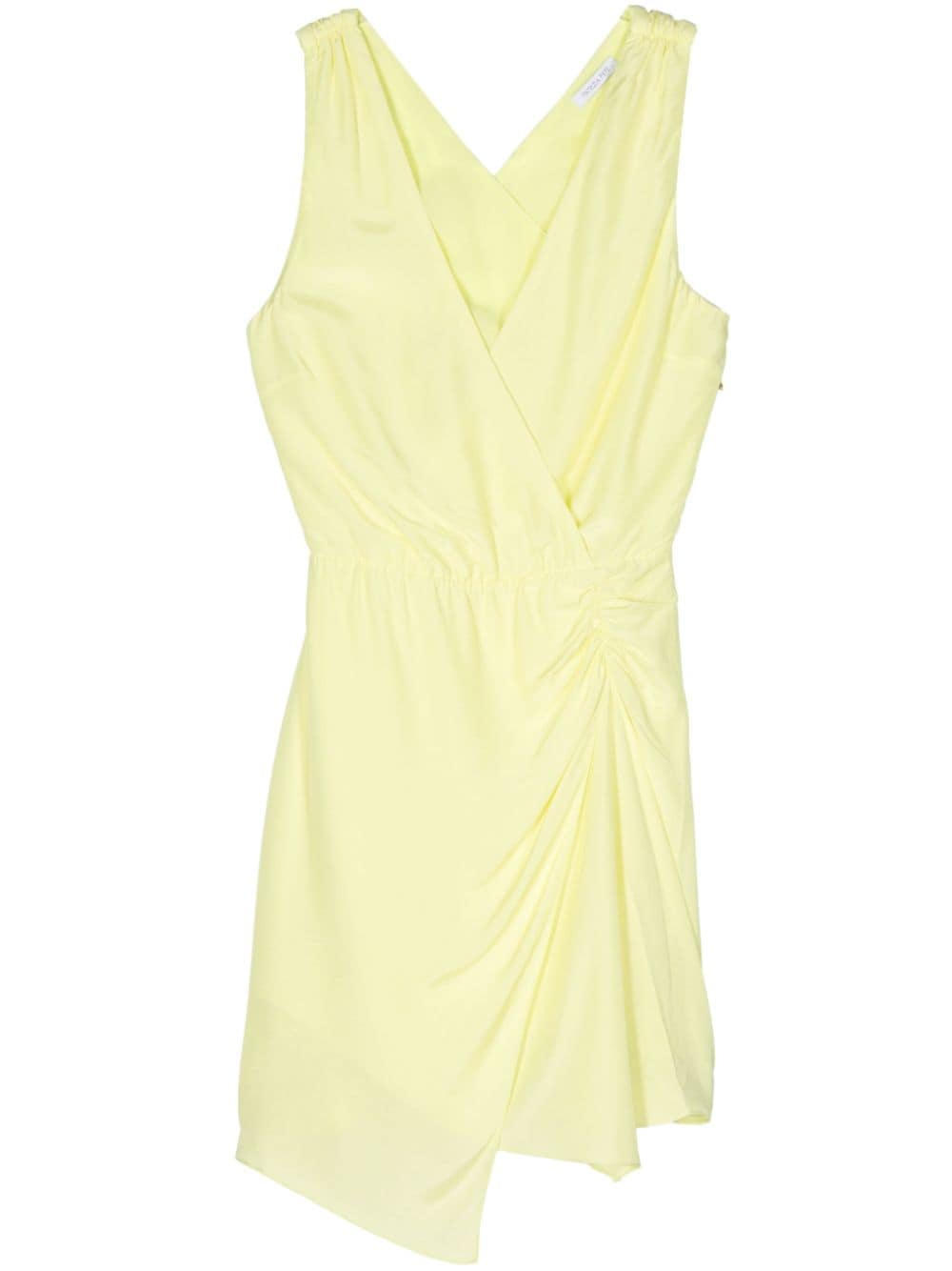 Patrizia Pepe gathered asymmetric mini dress - Green von Patrizia Pepe