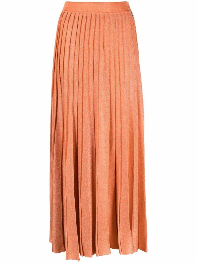 Patrizia Pepe glitter pleated midi skirt - Orange von Patrizia Pepe