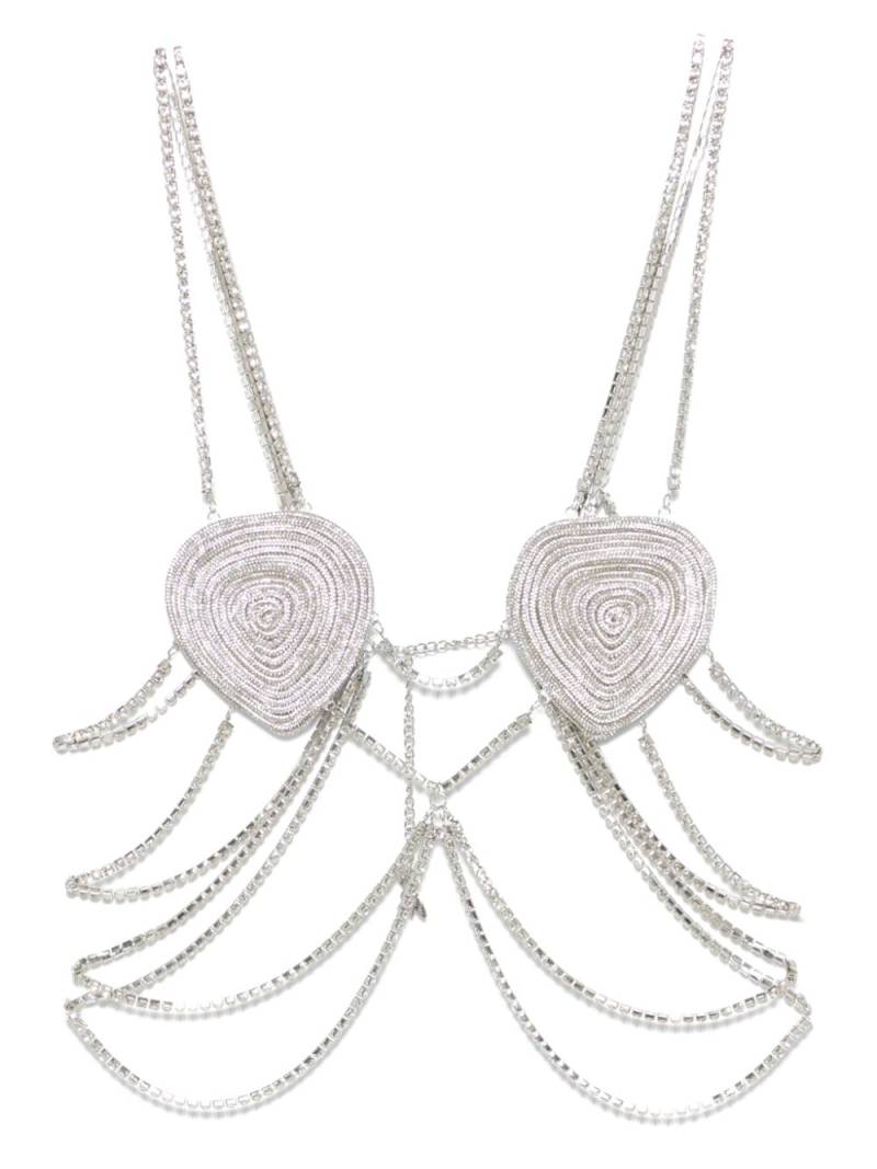 Patrizia Pepe heart-shaped bra - Silver von Patrizia Pepe