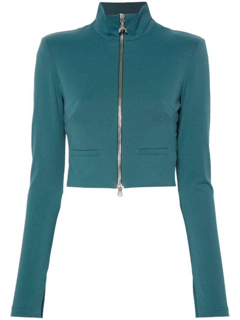 Patrizia Pepe high-neck biker jacket - Green von Patrizia Pepe