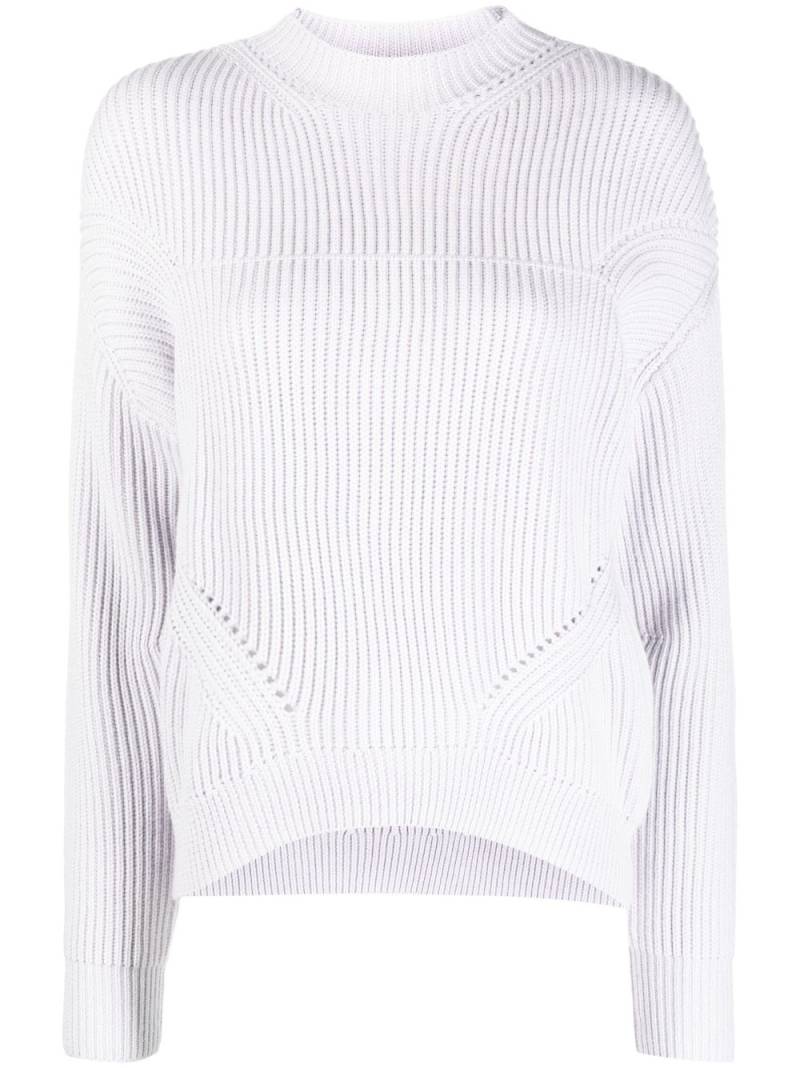 Patrizia Pepe high-neck ribbed jumper - Purple von Patrizia Pepe