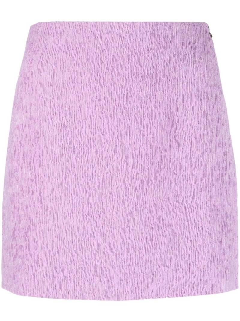 Patrizia Pepe high-waisted embossed-finish miniskirt - Purple von Patrizia Pepe