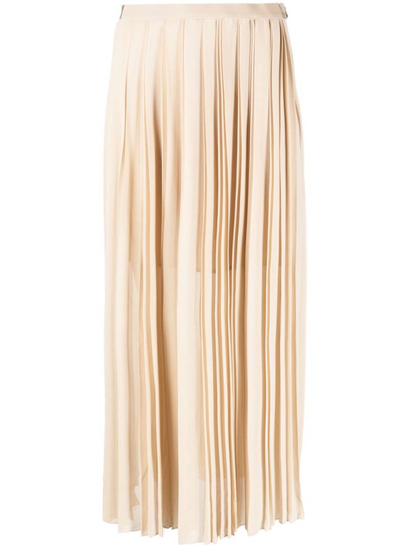 Patrizia Pepe high-waisted pleated long skirt - Neutrals von Patrizia Pepe