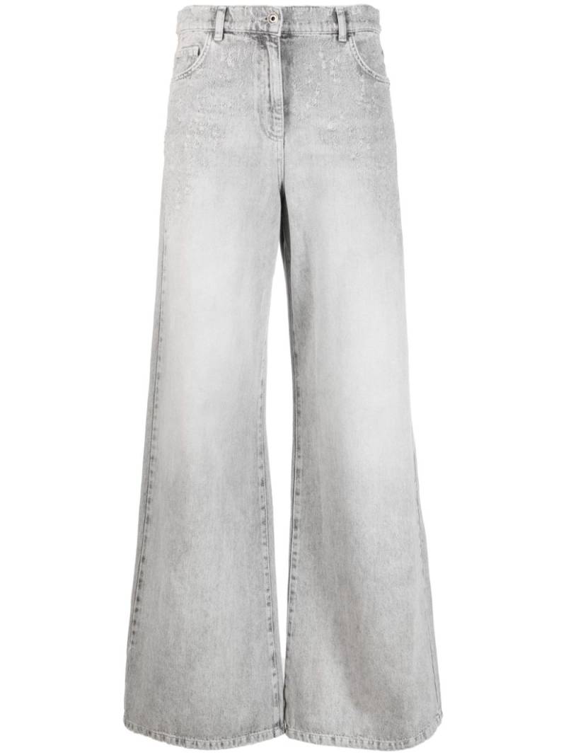 Patrizia Pepe high-waisted wide-leg jeans - Grey von Patrizia Pepe