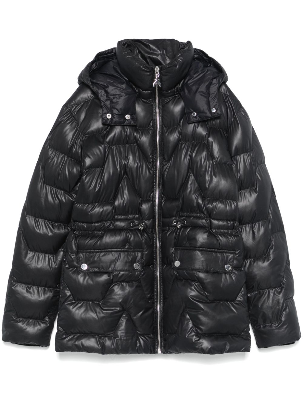 Patrizia Pepe hooded puffer jacket - Black von Patrizia Pepe