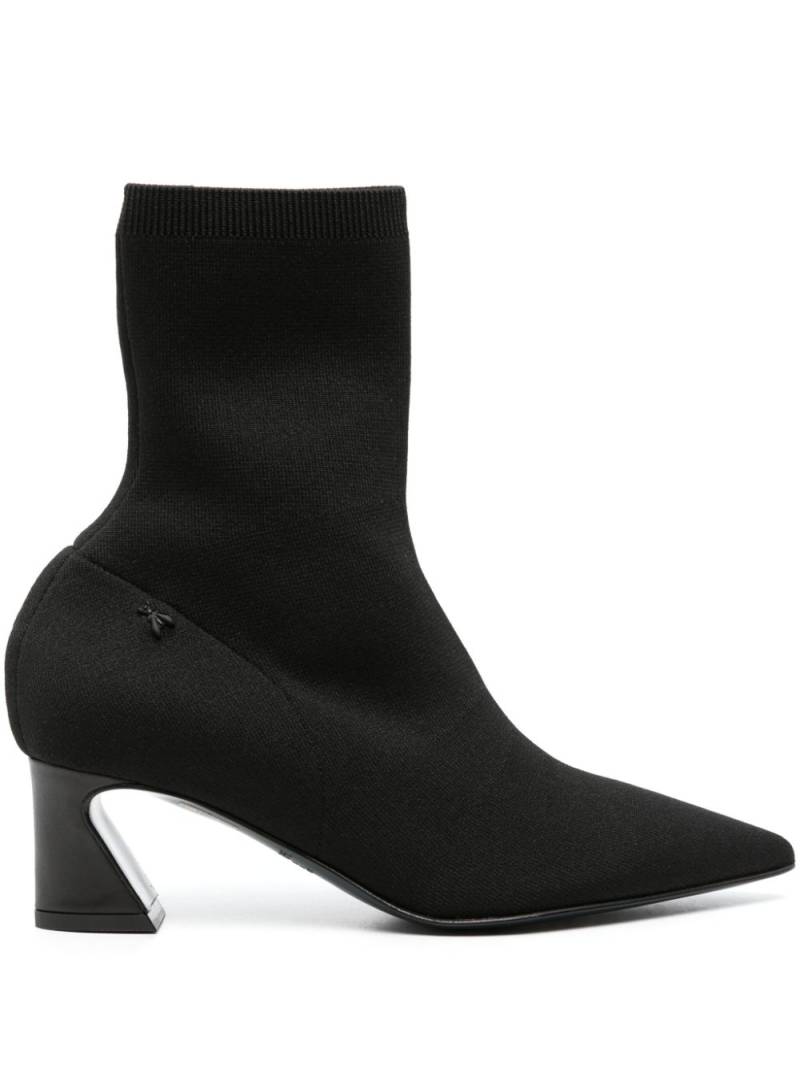 Patrizia Pepe knitted 60mm leather ankle boots - Black von Patrizia Pepe