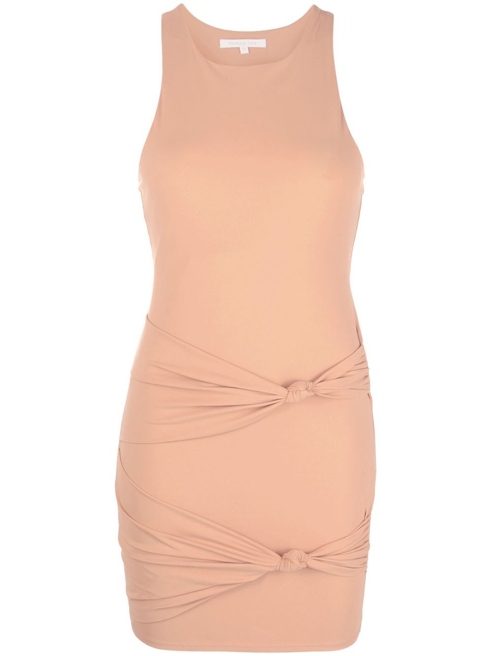 Patrizia Pepe knot-detail jersey dress - Neutrals von Patrizia Pepe