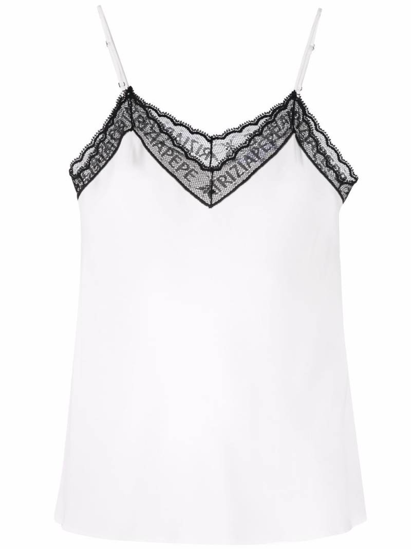 Patrizia Pepe lace-detail vest top - White von Patrizia Pepe