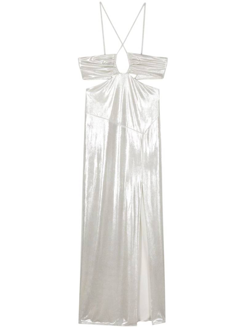 Patrizia Pepe laminated midi dress - White von Patrizia Pepe