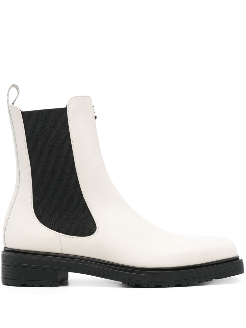 Patrizia Pepe leather square toe boots - White von Patrizia Pepe