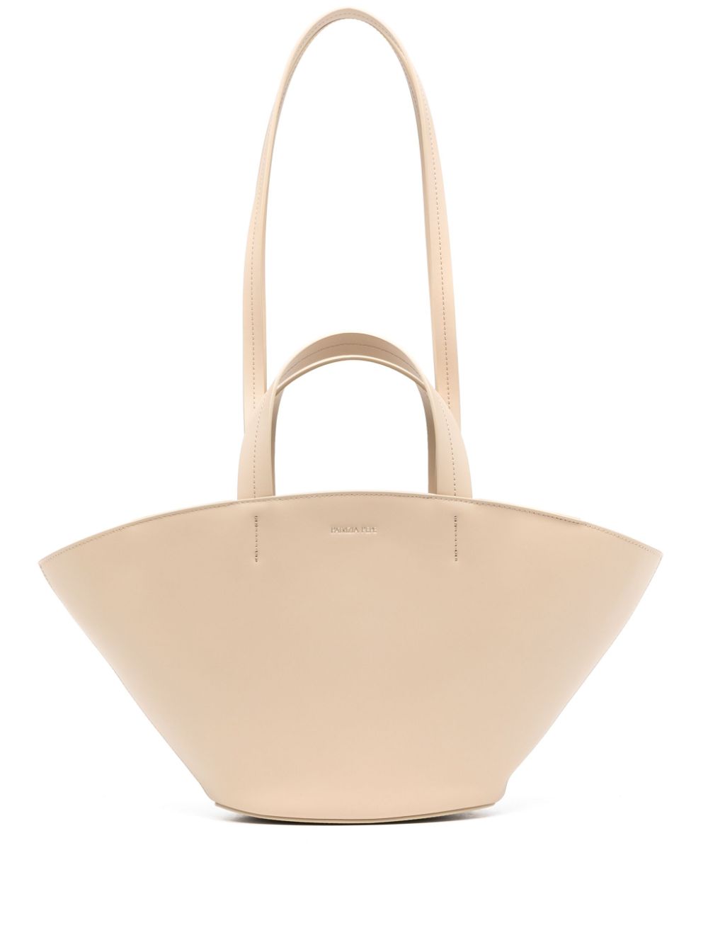 Patrizia Pepe leather tote bag - Neutrals von Patrizia Pepe