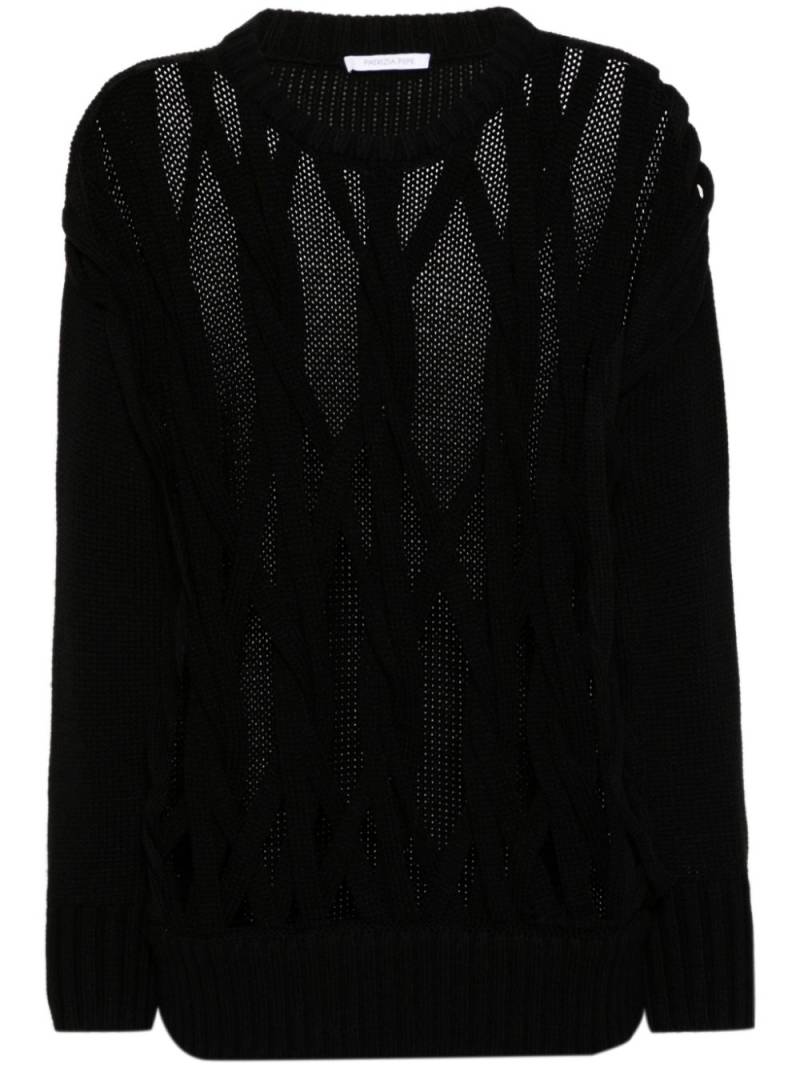 Patrizia Pepe logo-charm sweater - Black von Patrizia Pepe